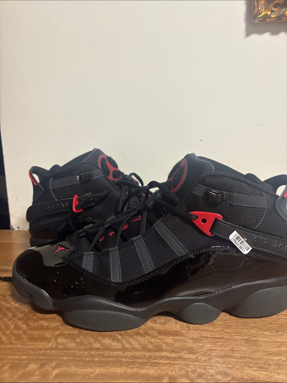 Authentic Air Jordan 6 Rings Black Red BredFZ 4178-010 Men.  Size 11.5